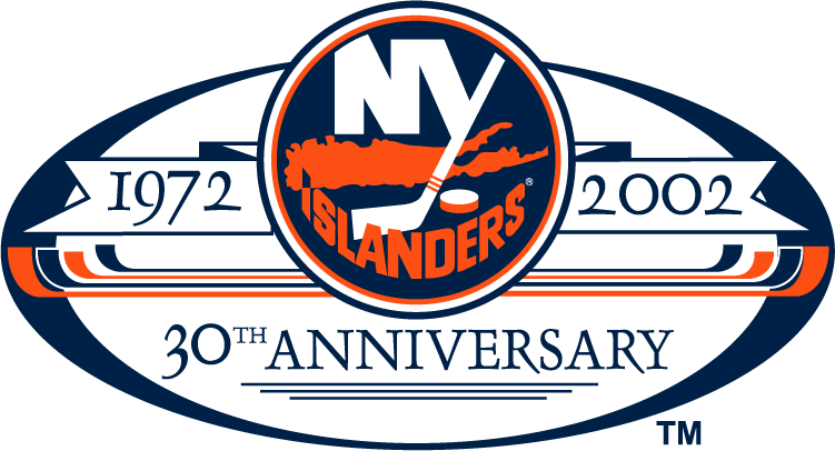 New York Islanders 2001 02 Anniversary Logo iron on paper